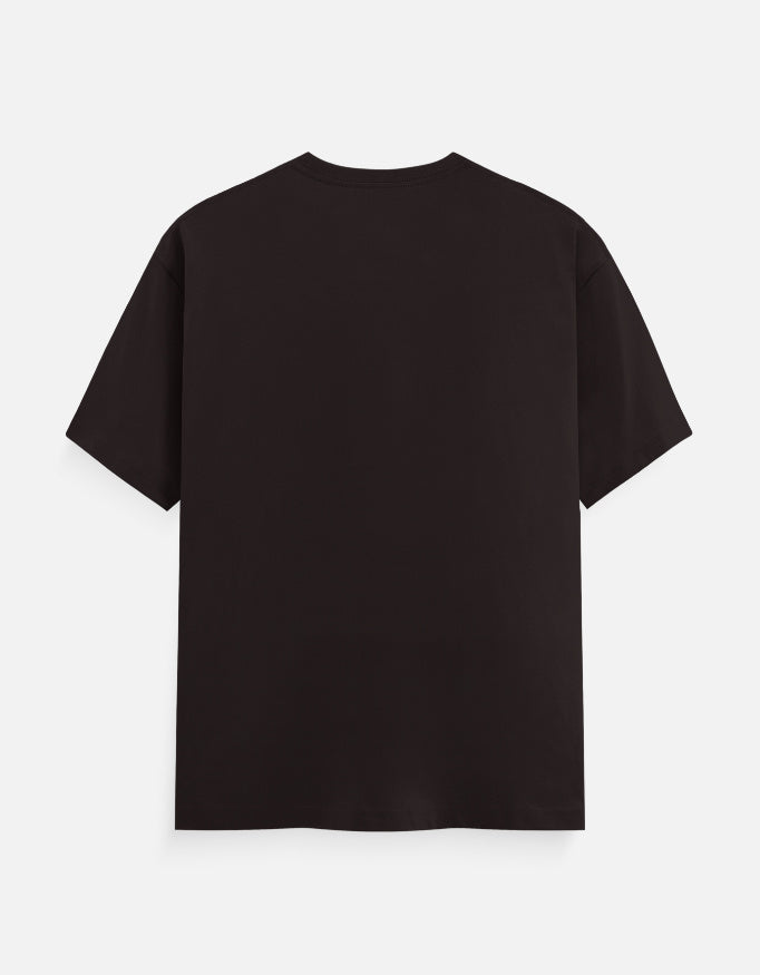 Coffee Brown cotton t-shirt with "Duniya Ka Sabse Theek-Thaak Bhai" print, unisex regular fit - back view