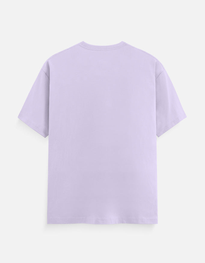 Lavender cotton t-shirt with "Duniya Ka Sabse Theek-Thaak Bhai" print, unisex regular fit - back view