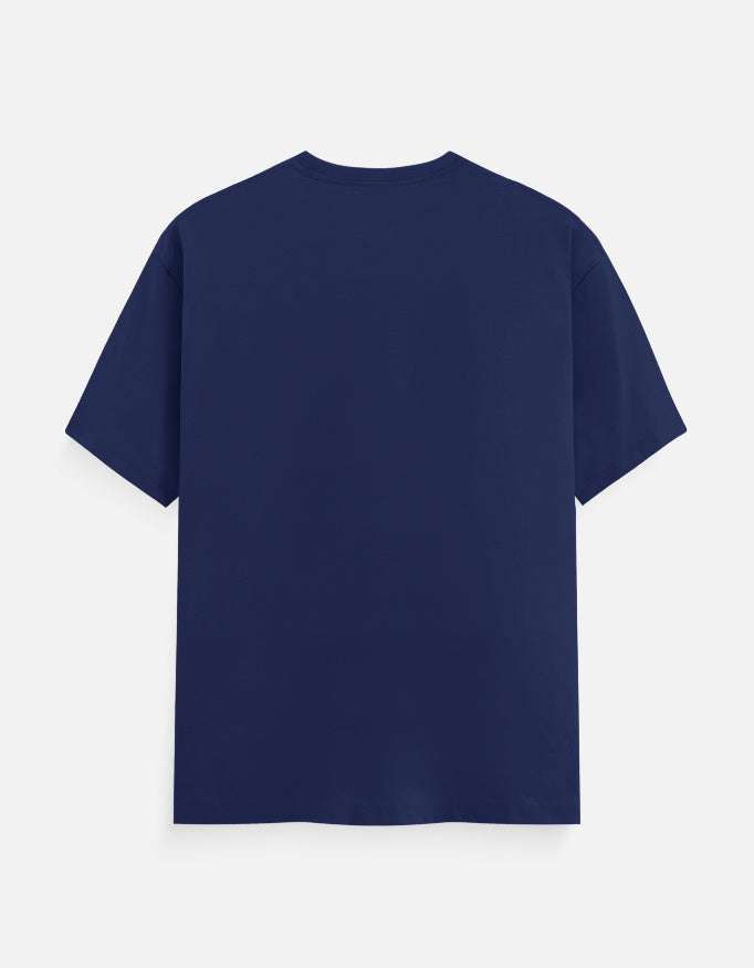 Royal Blue cotton t-shirt with "Duniya Ka Sabse Theek-Thaak Bhai" print, unisex regular fit - back view