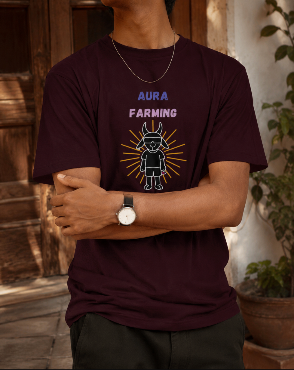 Aura Farming T-Shirt | Oversized Streetwear Meme Tee